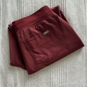 Figs: Dark Cherry Zamora High Waisted 2.0 Jogger Scrub Pants (Size XL Tall)